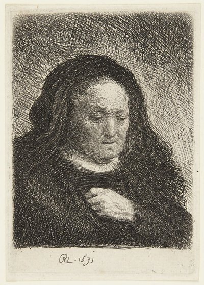 Busto da mãe de Rembrandt de Rembrandt van Rijn