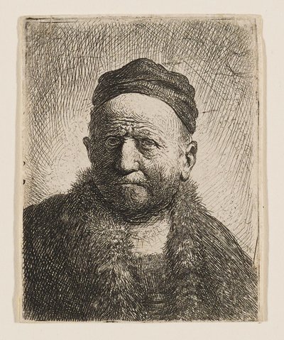 Busto de um homem (o pai de Rembrandt?) de Rembrandt van Rijn