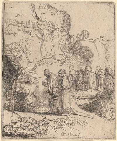 Cristo levado ao túmulo de Rembrandt van Rijn