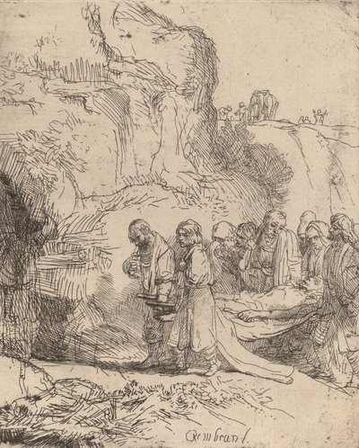 Cristo levado ao túmulo, c. 1645. de Rembrandt van Rijn