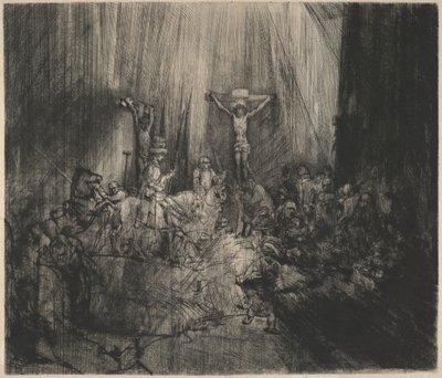 Cristo Crucificado entre os Dois Ladrões (As Três Cruzes) de Rembrandt van Rijn