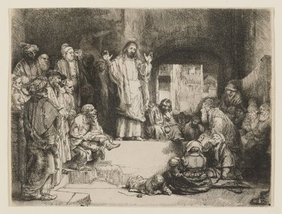 Cristo a pregar de Rembrandt van Rijn