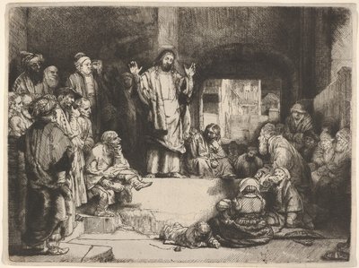 Pregação de Cristo, chamada La Petite Tombe, ca. 1657 de Rembrandt van Rijn