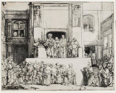 Cristo apresentado ao povo (Ecce Homo), 1655 de Rembrandt van Rijn