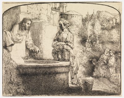 Cristo e a Mulher de Samaria de Rembrandt van Rijn