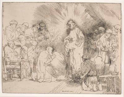Cristo aparecendo aos apóstolos de Rembrandt van Rijn