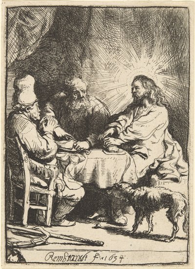 Cristo em Emaús: o Prato Menor de Rembrandt van Rijn