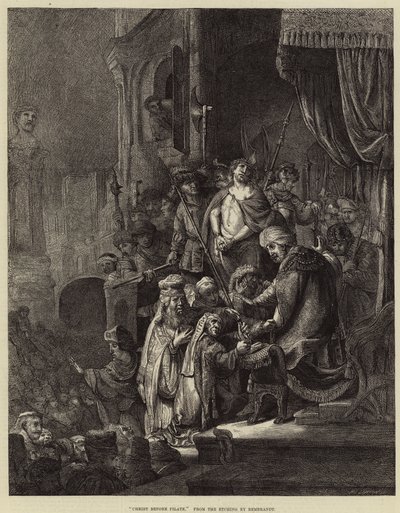 Cristo antes de Pilatos de Rembrandt van Rijn