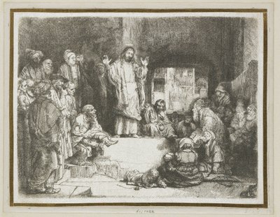 Cristo a pregar («O Pequeno Túmulo») de Rembrandt van Rijn