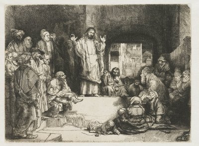 Cristo a pregar («O Pequeno Túmulo») de Rembrandt van Rijn