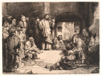 Cristo pregando ("La petite tombe") de Rembrandt van Rijn