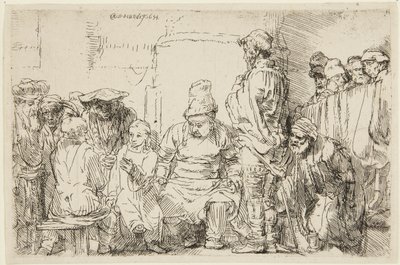 Cristo sentado a debater com os doutores de Rembrandt van Rijn