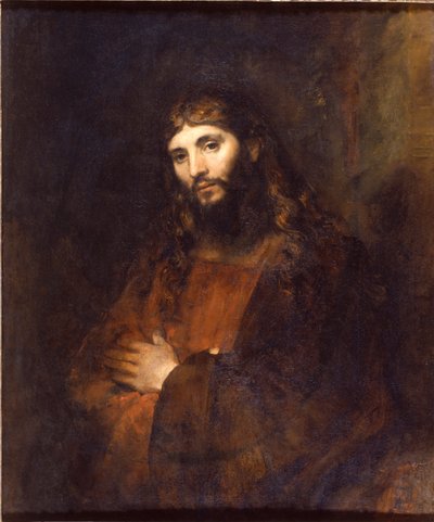 Cristo com Braços Dobrados por Rembrandt van Rhijn (1606-1669) de Rembrandt van Rijn
