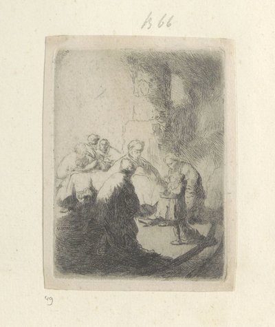 Cristo e os escribas: pequeno prato
Recueil de quatre-vingt-cinq estampes originales (título da série) de Rembrandt van Rijn