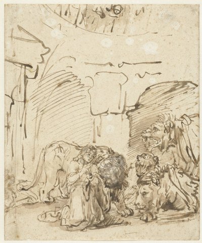 Daniël na cova dos leões de Rembrandt van Rijn