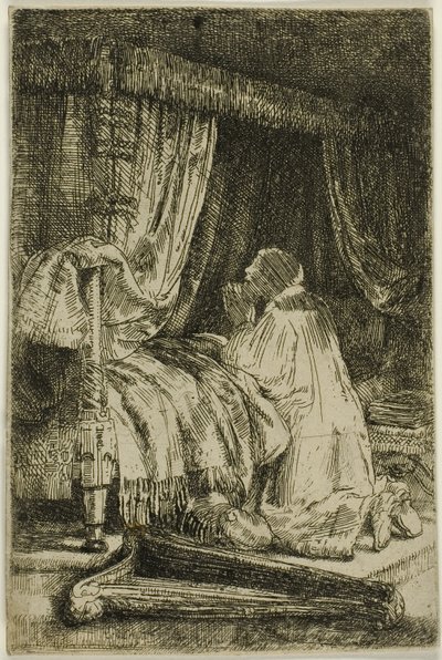 Davi em oração de Rembrandt van Rijn