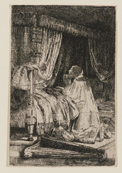 Davi em oração de Rembrandt van Rijn