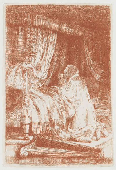 David em oração de Rembrandt van Rijn