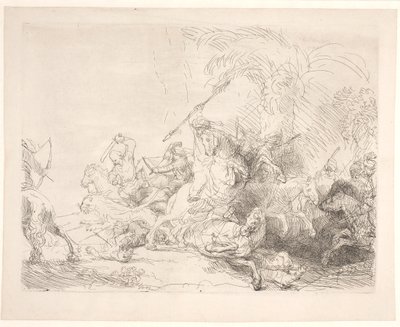 A grande caça ao leão de Rembrandt van Rijn
