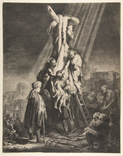 Descida da Cruz, 1633. de Rembrandt van Rijn