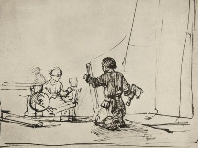 A Sagrada Família na oficina de Rembrandt van Rijn