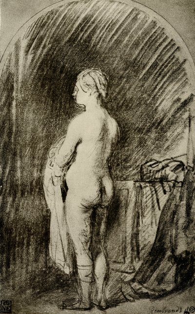 Nu feminino de Rembrandt van Rijn