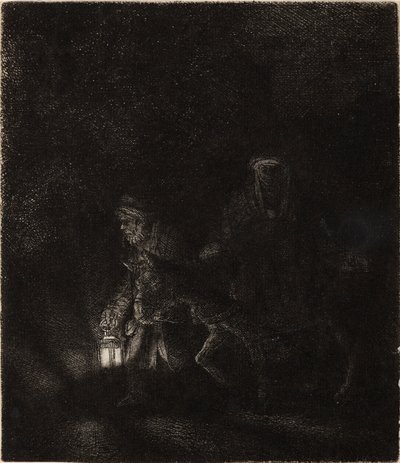 Fuga para o Egito: Uma Peça Noturna de Rembrandt van Rijn