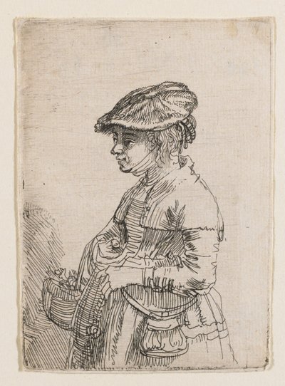 Menina com um cesto de Rembrandt van Rijn