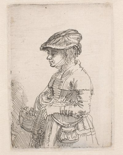 Menina com um cesto de Rembrandt van Rijn