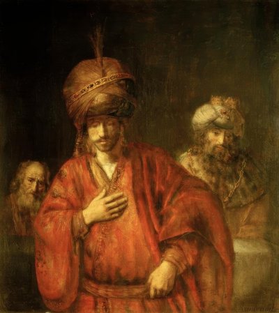 Hamã em desgraça de Rembrandt van Rijn