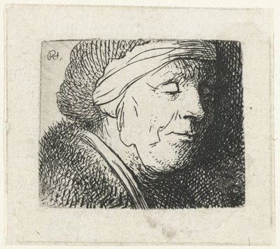 Cabeça de uma velha de Rembrandt van Rijn
