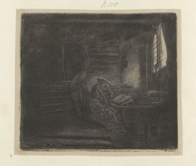 Hieronymus em um donker studeervertrek
Colecção de oitenta e cinco estampas originais (título da série) de Rembrandt van Rijn
