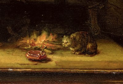 Sagrada Família com uma Cortina, 1646 (detalhe de 244315) de Rembrandt van Rijn