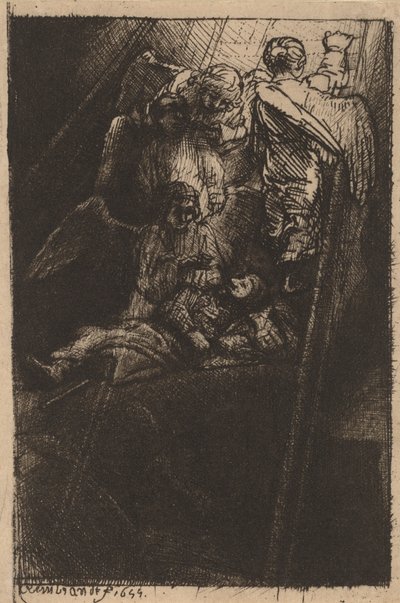Escada de Jacob, 1655. de Rembrandt van Rijn