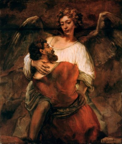 A luta de Jacob com o anjo de Rembrandt van Rijn