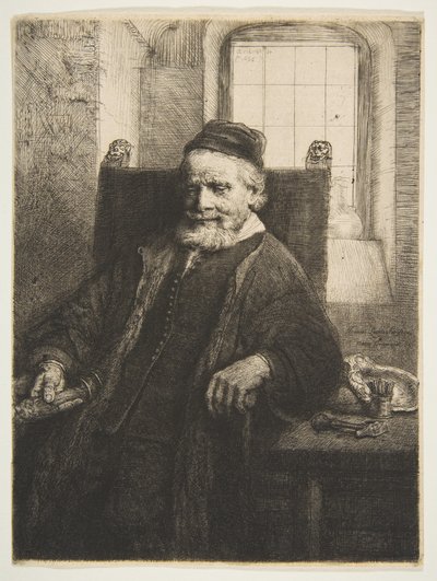 Jan Lutma, ourives, 1656. de Rembrandt van Rijn