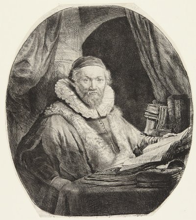 Jan Uytenbogaert, pregador dos remonstrantes de Rembrandt van Rijn