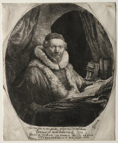Jan Uytenbogaert, Pregador dos Remonstrantes, 1635. de Rembrandt van Rijn