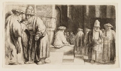Judeus na Sinagoga de Rembrandt van Rijn
