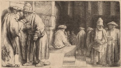 Judeus na sinagoga, 1648 de Rembrandt van Rijn