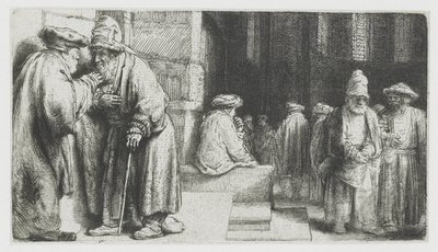 Judeus na sinagoga de Rembrandt van Rijn