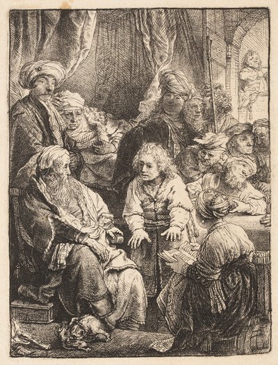 José contando seus sonhos de Rembrandt van Rijn