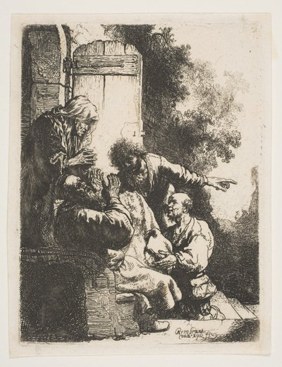 A túnica de José trazida a Jacó, ca. 1633. de Rembrandt van Rijn
