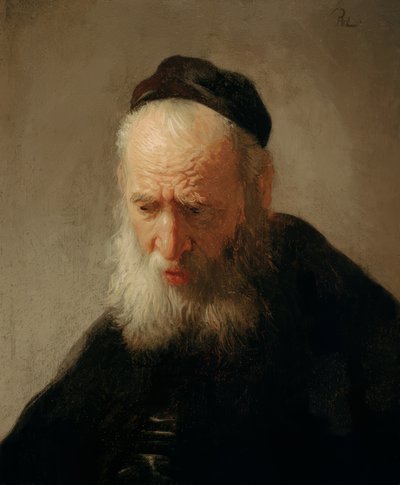 Cabeça de um homem velho de Rembrandt van Rijn