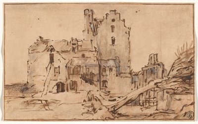 Castelo de Kostverloren em decadência de Rembrandt van Rijn