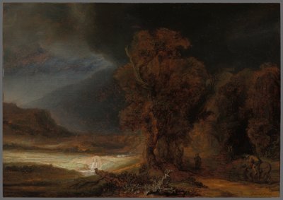 Paisagem com a parábola do Bom Samaritano de Rembrandt van Rijn