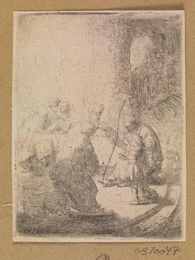 Cristo como uma criança e os escribas. Prato pequeno de Rembrandt van Rijn