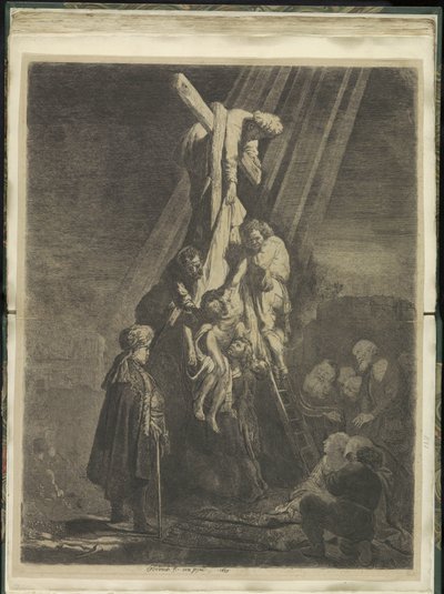 Kruisafname: tweede plaat
Colecção de oitenta e cinco estampas originais (título da série) de Rembrandt van Rijn