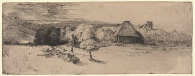 Paisagem com Edifício Agrícola e a "Casa com a Torre" de Rembrandt van Rijn