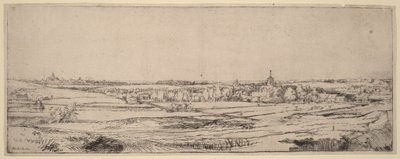 Paisagem com vista para Haarlem (O Campo do Pesador de Ouro) de Rembrandt van Rijn